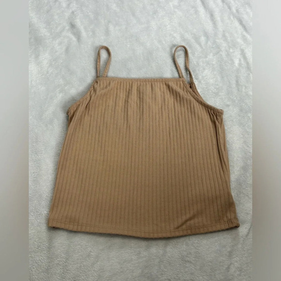 Tops - Love J Ribbed‎ Tank Top Sleeveless Casual Basic Top Large